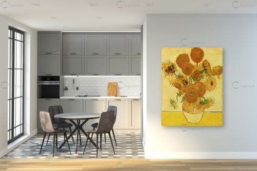 החמניות - Vase with Sunflowers – וינסנט ואן גוך | תמונה לקיר