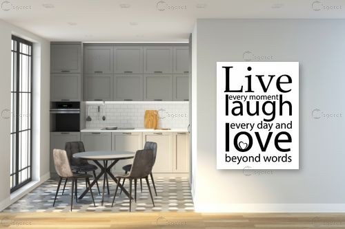 Live every moment – מסגרת עיצובים | תמונה לקיר בסגנון מודרני
