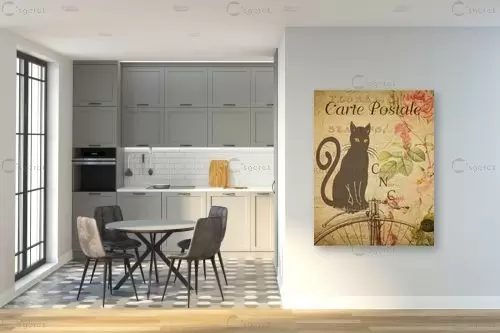 חתול וינטג – Artpicked | תמונה לקיר בסגנון כפרי