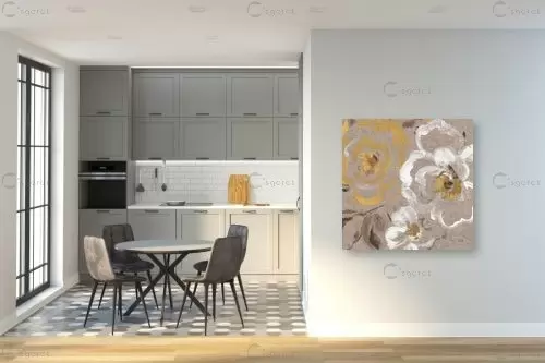 עלי כותרת מוברשים – Pela | תמונה לקיר בסגנון מופשט