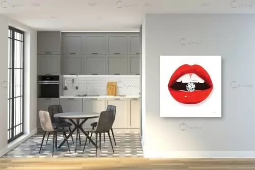 שפתיים חמות II - Mercedes Lopez Charro - תמונות רומנטיות לחדר שינה סטים בסגנון מודרני  - מק''ט: 364075