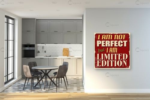 אני לא מושלם אבל אני מהדורה מוגבלת – Artpicked Modern | תמונה לקיר בסג