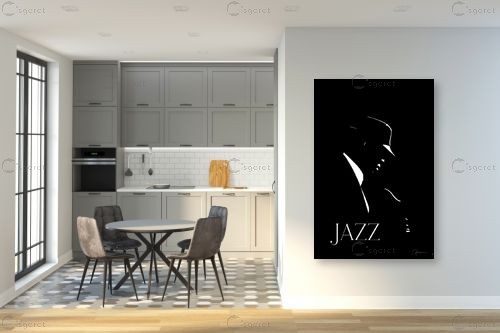 נגן הג'אז - יוסי גבעוני - חדר שינה בסגנון אופנה וסטייל תמונות של בינה מלאכותית  - מק''ט: 469112