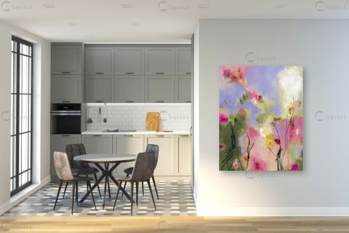 בחצר האחורית – איש גורדון | תמונה לקיר בסגנון מופשט