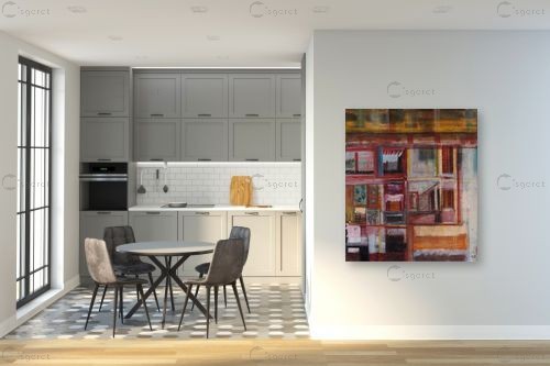 הצצה לבית – יעקב לונסקי | תמונה לקיר בסגנון כפרי