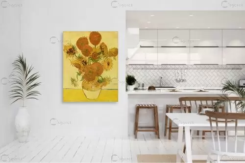החמניות - Vase with Sunflowers – וינסנט ואן גוך | תמונה לקיר