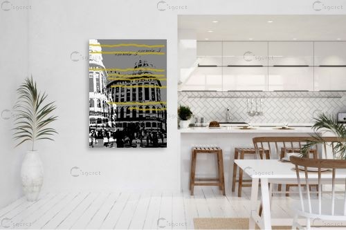 פינת רחוב 5 - רוזה לשצ'ינסקי - תמונות אורבניות לסלון אבסטרקט מודרני סטים בסגנון מודרני  - מק''ט: 203697