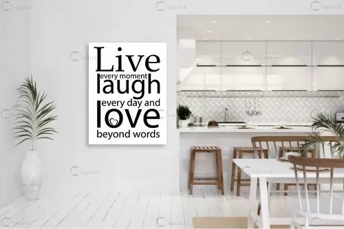 Live every moment – מסגרת עיצובים | תמונה לקיר בסגנון מודרני