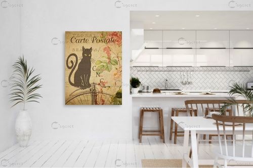 חתול וינטג – Artpicked | תמונה לקיר בסגנון כפרי