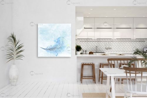 נוצה תכולה – Artpicked | תמונה לקיר בסגנון מודרני