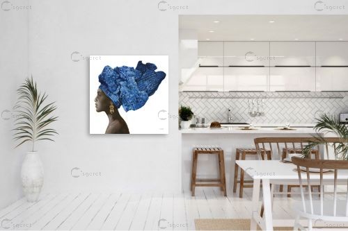 אישה אפריקאית בסגול – James Wiens | תמונה לקיר בסגנון מודרני