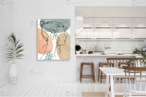 אשה בקו מתאר מודרני I – Anne Tavoletti | תמונה לקיר בסגנון מודרני