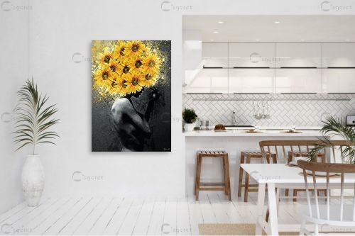 SUNFLOWER – דנה לוין חזיזה | תמונה לקיר בסגנון מודרני