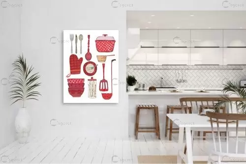 מגניב במטבח אדום - Courtney Prahl - תמונות לחדרי ילדים חדרי ילדים  - מק''ט: 386784