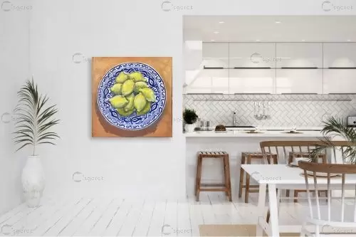 Green citrus  - MMB Art Studio - תמונות למטבח כפרי  - מק''ט: 387484