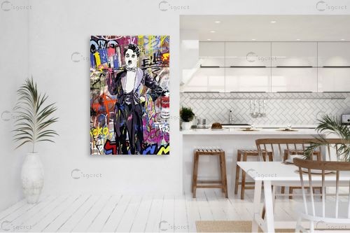 צ&#039;רלי צ&#039;פלין פופ ארט – Artpicked Modern | תמונה לקיר בסגנון מודרני