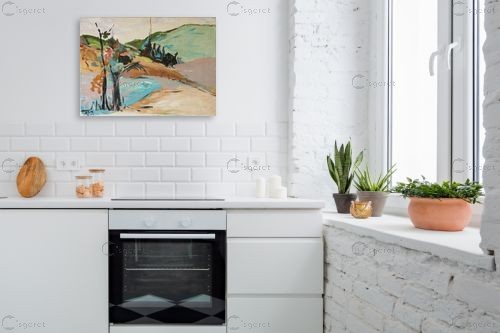 נוף עמק – ברטה מנחם | תמונה לקיר בסגנון מופשט