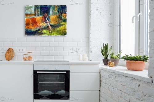 ממתינה,,, – בן רוטמן | תמונה לקיר בסגנון מופשט