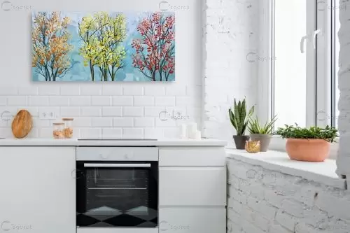 שלכת בשלושה צבעים – Artpicked Modern | תמונה לקיר בסגנון מודרני