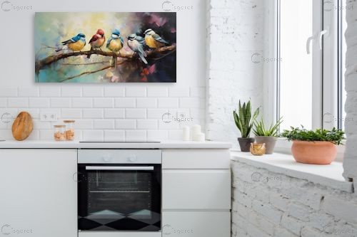 הרמוניה של ציפורים – יובל אמיר | תמונה לקיר בסגנון מודרני