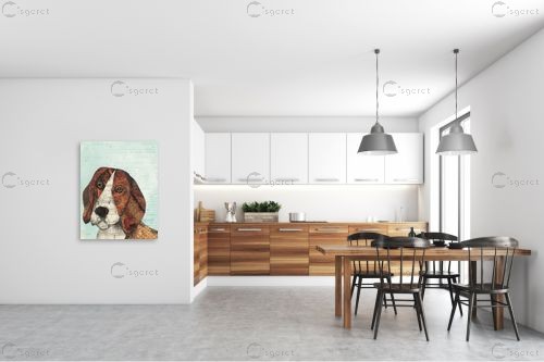 פה גזור הכלב I – Courtney Prahl | תמונה לקיר בסגנון כפרי