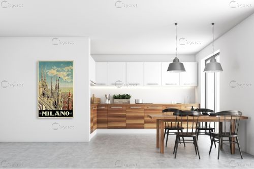 מילאנו איטליה רטרו – Artpicked Modern | תמונה לקיר בסגנון קלאסי