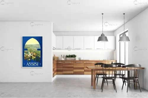 Assisi - Artpicked Modern - תמונות וינטג' לסלון פוסטרים בסגנון וינטג' כרזות וינטג' של מקומות בעולם  - מק''ט: 438966