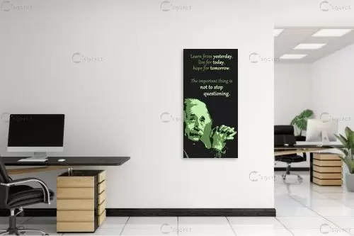 Albert Einstein Quote - מסגרת עיצובים - תמונות לחדר שינה נוער טיפוגרפיה דקורטיבית  - מק''ט: 240819