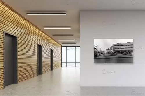 כיכר העיר - 1935 – דוד לסלו סקלי | תמונה לקיר בסגנון וינטג'