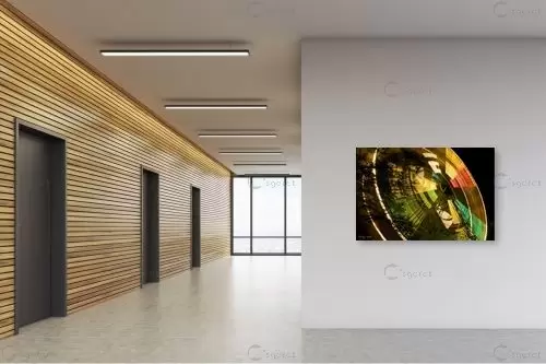 לונה פארק 4 - אורלי גור - תמונות לסלון מודרני מופשט מעגלי  - מק''ט: 239515