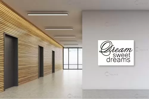 Dream sweet dreams - מסגרת עיצובים - תמונות לחדר שינה מינימליסטי טיפוגרפיה דקורטיבית  - מק''ט: 240971