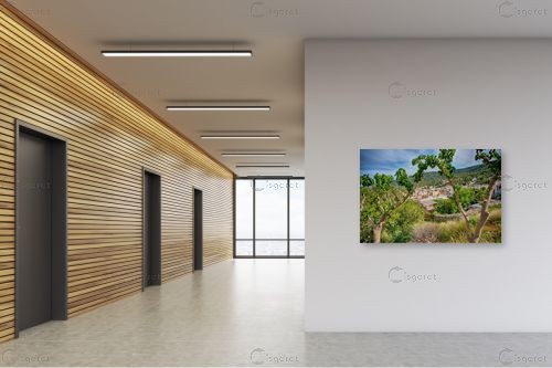 מבעד לעצים – אוהד דאיה | תמונה לקיר בסגנון כפרי