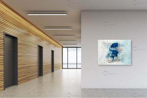 albero blue - ליה מלחי - תמונות לסלון רגוע ונעים אבסטרקט בצבעי מים  - מק''ט: 303187