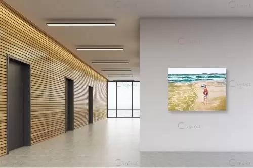 שכשוך במים – נריה ספיר | תמונה לקיר בסגנון כפרי