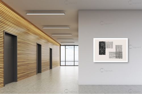 נורדי גיאומטרי 334 - Artpicked Modern - סלון בסגנון מינימליסטי מופשט גיאומטרי קווים סטים בסגנון גיאומטרי  - מק''ט: 376234