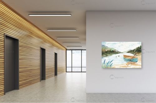 שלווה באגם – Dina June | תמונה לקיר בסגנון כפרי