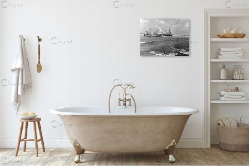 תל אביב 1939 סירות מפרש – דוד לסלו סקלי | תמונה לקיר בסגנון קלאסי