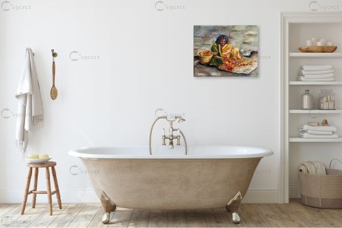 משחילה פרחים – שולי חיימזון | תמונה לקיר בסגנון כפרי