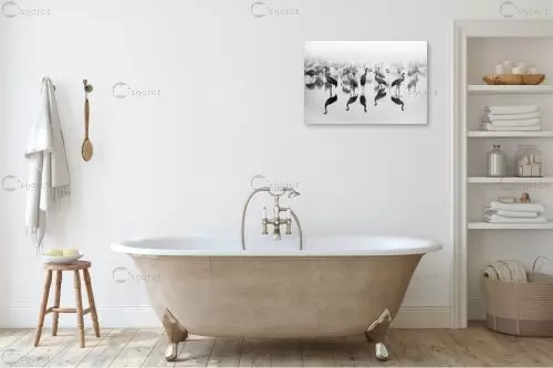 עגורים בערפל – רן זיסוביץ | תמונה לקיר בסגנון מודרני