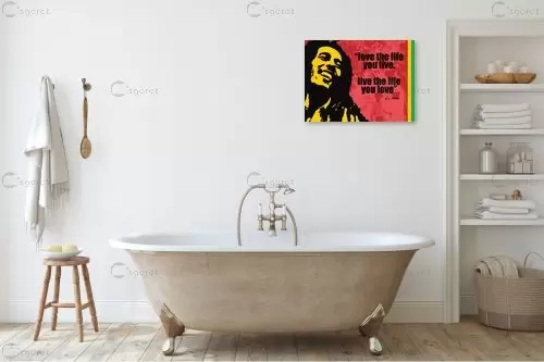Bob Marley Quote - מסגרת עיצובים - תמונות לחדר שינה נוער טיפוגרפיה דקורטיבית  - מק''ט: 240823