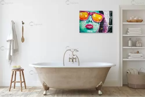 נערה במשקפיים גרפיטי – Artpicked | תמונה לקיר בסגנון מודרני
