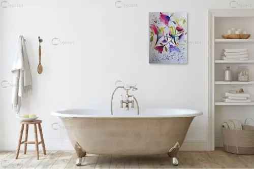 זוג צופיות  - אירינה סופיצייב - תמונות צבעוניות לחדר שינה צבעי מים  - מק''ט: 454242