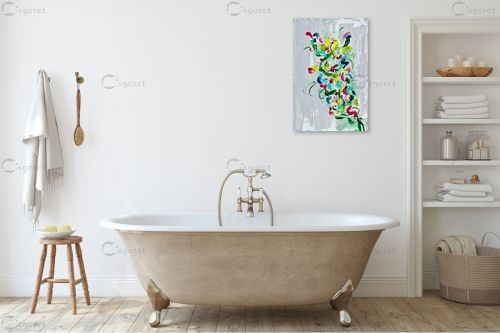 פריחה גולמית 1 – ורד דיין | תמונה לקיר בסגנון מופשט