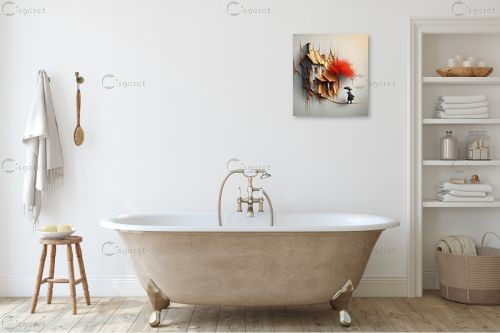 בית העץ האדום – יובל אמיר | תמונה לקיר בסגנון כפרי