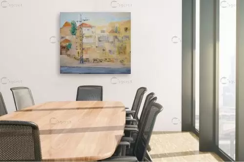 אחד העם פינת סירקין – רינה יניב | תמונה לקיר בסגנון כפרי