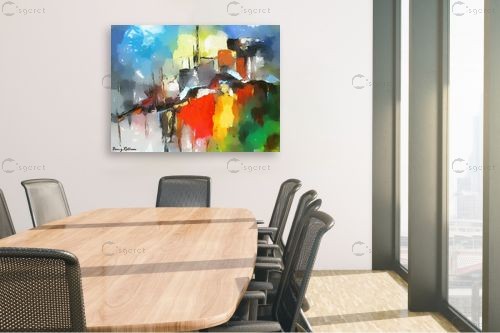 השתקפות של עיר בנהר – בן רוטמן | תמונה לקיר