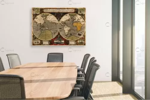 מפת עולם עתיקה – מפות העולם | תמונה לקיר