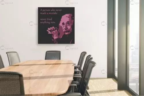 Albert Einstein Quote - מסגרת עיצובים - תמונות לחדר שינה נוער טיפוגרפיה דקורטיבית  - מק''ט: 240815