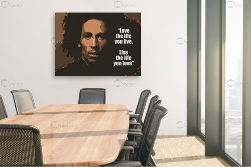 Bob Marley Quote - מסגרת עיצובים - תמונות לחדר שינה נוער טיפוגרפיה דקורטיבית  - מק''ט: 240824