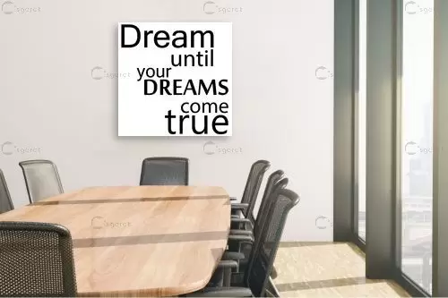 Dream until true - מסגרת עיצובים - תמונות לחדר שינה מינימליסטי טיפוגרפיה דקורטיבית  - מק''ט: 240972